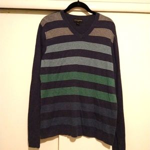V-neck striped banana republic sweater